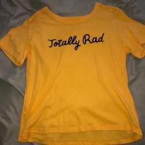 size small yellow american eagle crop top